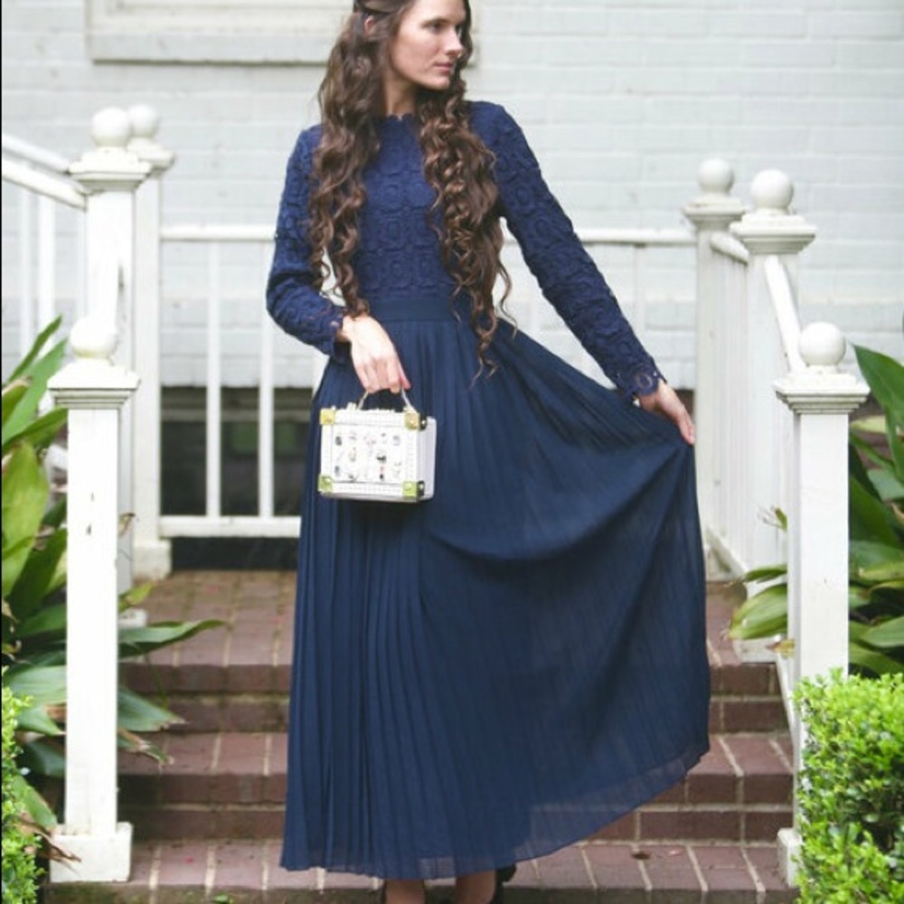 Navy Maxi Dress •Dainty Jewells•